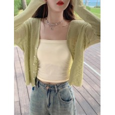 批发针织开衫女薄款2026夏季空调衫冰丝外套吊带裙的外搭防晒<b class='q'>罩衫</b>上衣