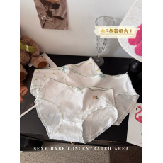 批发实拍实价性感少女全棉抗菌裆<b class='q'>三角</b>裤学生百搭<b class='q'>内裤</b>女 3条装