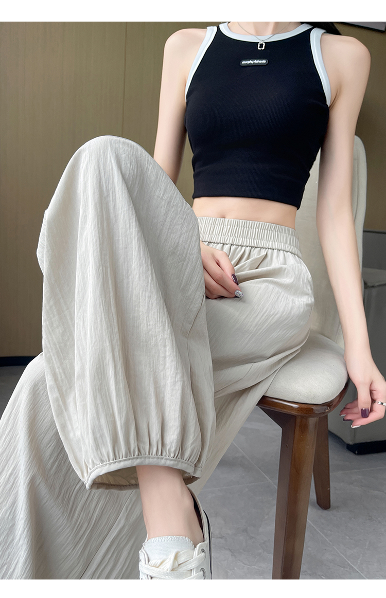 裤女夏防晒束脚凉凉裤小个子八分薄款萝卜裤