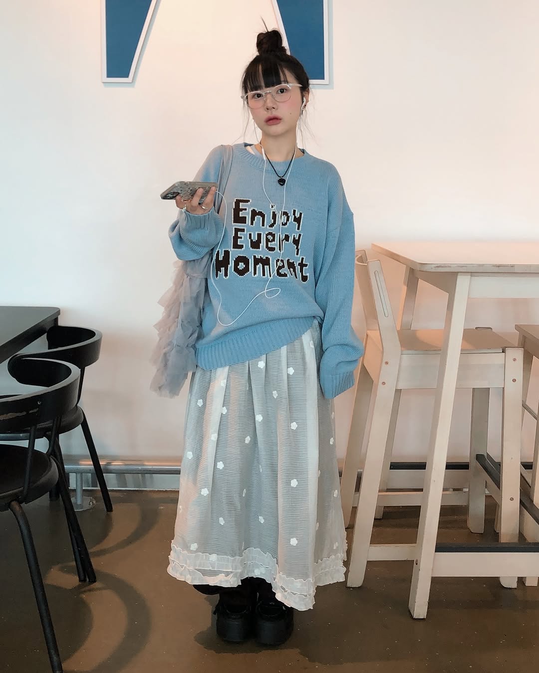 있음 선적 망사 3 차원 꽃 다용도 반신 스커트