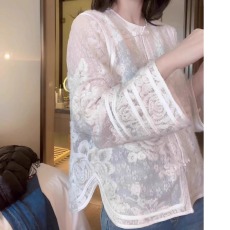 批发新中式国风提花刺绣衬衫外套女春季大码胖mm气质独特防晒开衫上衣