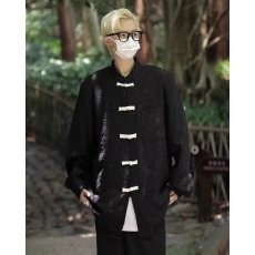 批发新中式男装<b class='q'>中国风</b>立领花衬衫外套式春秋改良中山汉服民国唐装男款