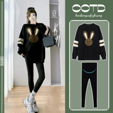 批发<b class='q'>孕妇装</b>春秋套装2026春装新款<b class='q'>孕妇装</b>卫衣秋冬兔子刺绣上衣春秋