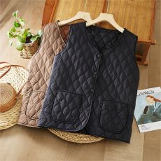 批发中老年秋<b class='q'>冬</b>季秋<b class='q'>冬</b>马甲妈妈夹绒打底保暖加厚背心坎肩外套无袖百搭