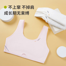 批发2件装  一阶段9-13发育期小背心纯棉透气防凸大童内衣