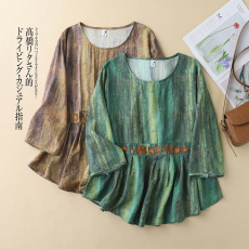 批发实拍中年妈妈夏装2026新款绣花上衣宽松显瘦春<b class='q'>夏季</b>七分袖衬衫女