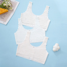 批发2件装  无痕一阶段发育期学生小背心 9-13女童双层防凸点内衣