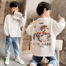 批发儿童装男童春装长袖T恤2026新款体恤春秋款纯棉春季上衣打底衫潮t