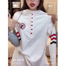 批发撞色圆领长袖T恤女2026春季新款内搭高级感<b class='q'>时尚</b>洋气打底衫上衣