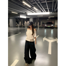 批发低腰阔腿原色牛仔裤女美式复古宽松<b class='q'>休闲</b>直筒裤长裤潮