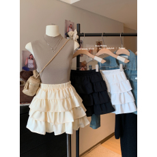 批发实拍蛋糕裙短裙白色半身裙女新款<b class='q'>可爱</b>甜美小个子裙子内衬裤裙