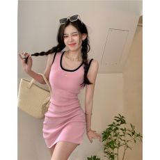 批发天猫抖音质量辣妹针织背心<b class='q'>连衣裙</b>女夏季吊带裙<b class='q'>修身</b>包臀裙短裙裙子