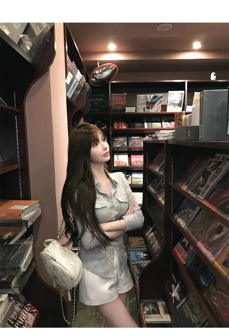 폴드 칼라 긴소매 슬림핏 가디건 상세 이미지 21
