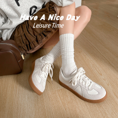 批发德训鞋女真皮2025春秋季新款小白鞋透气百搭休闲板鞋潮四季鞋