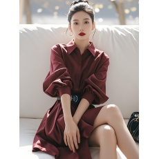 批发今年流行漂亮裙子独特超好看新款气质高级感<b class='q'>衬衣</b>连衣裙