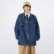 批发牛仔外套男潮牌韩版潮流宽松复古欧美<b class='q'>嘻哈</b>炸街上衣高街春秋季夹克