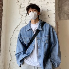 批发牛仔外套男潮牌韩版潮流宽松复古欧美<b class='q'>嘻哈</b>炸街上衣高街春秋季夹克