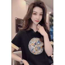 批发天猫抖音质量女装国风盘扣刺绣短袖t恤小众不撞款上衣2026夏季