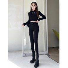 批发实拍小黑裤女2025新款春秋季高腰显瘦小个子紧身裤弹性魔术<b class='q'>打底裤</b>