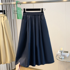 批发实拍2026春<b class='q'>夏</b>新款半身裙高腰遮胯显瘦宽松大码女装工装伞裙a字裙