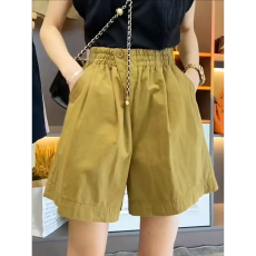 批发大码2026夏新款宽松松紧高腰百搭遮肉显瘦减龄休闲五分阔腿短裤女