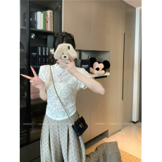 批发实拍实价！设计感提花网纱蕾丝微透T恤短袖修身纯欲百搭上衣