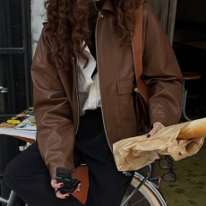 批发清仓特价 不退不换 法式复古时尚港风长袖PU皮衣外套女机车夹克