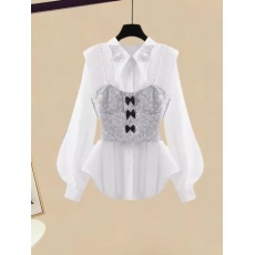 批发<b class='q'>品牌</b>折扣女装专柜撤柜<b class='q'>尾</b><b class='q'>货</b>清仓衬衫女春秋别致衬衣两件套吊带上衣