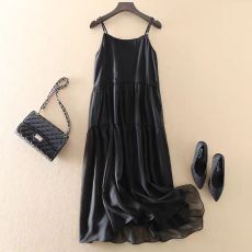 批发<b class='q'>清仓</b>捡漏~专柜撤回尾单重磅真丝<b class='q'>连衣裙</b>2025夏桑蚕丝显瘦吊带裙女