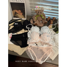 批发实拍实价<b class='q'>日系</b>蕾丝萝莉风内衣女小胸聚拢轻薄透气显小<b class='q'>文胸</b><b class='q'>套装</b>