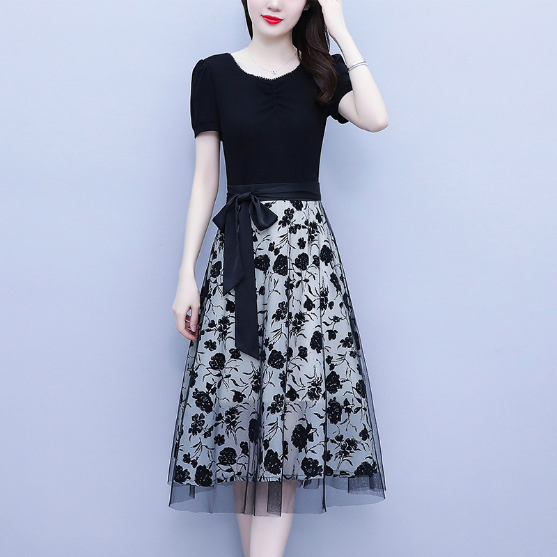 RY2373# 夏季裙子夏装时尚小个子显瘦洋气高腰2026新款连衣裙