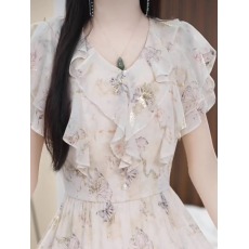 批发小香风连衣裙2026夏季新款修身显瘦遮肉薄款时尚轻奢a字裙子超仙