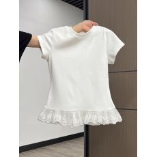 批发百合 已出货 <b class='q'>莫代尔</b>面料 260克 花边短袖<b class='q'>T</b><b class='q'>恤</b>女夏季上衣