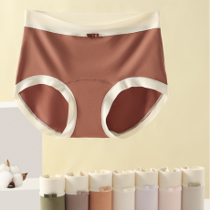 批发四季款简约无痕莫代尔中腰<b class='q'>内裤</b><b class='q'>女</b>士石墨烯棉裆大红<b class='q'>女</b>人三角裤
