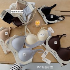 批发0518承托力奶皮子氧气文胸套装女聚拢提拉软支撑舒适透气运动字母