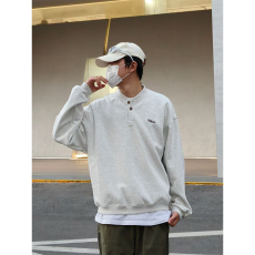 批发官图纯棉华棉复合牛奶丝卫衣<b class='q'>男</b>女薄款棒球服秋季立领<b class='q'>长袖</b><b class='q'>t</b><b class='q'>恤</b>上衣