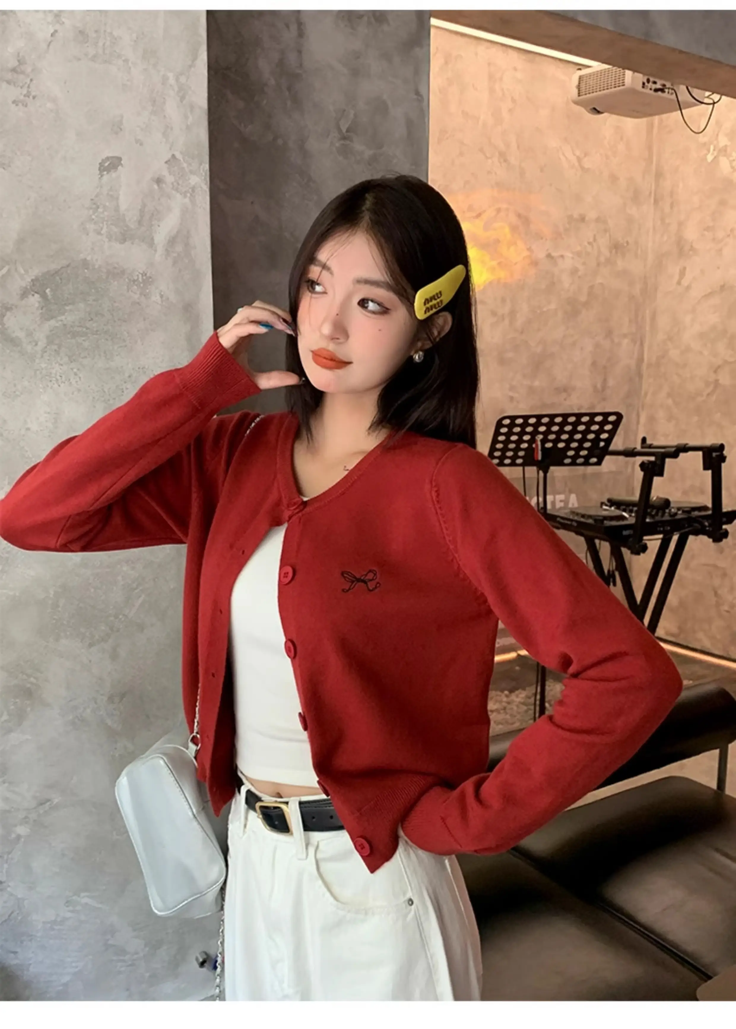 자수 루즈핏 가디건 상세 이미지 16