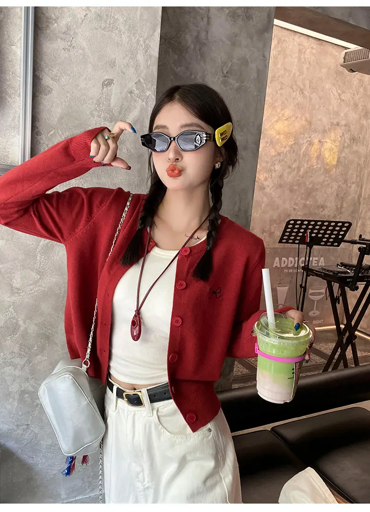 자수 루즈핏 가디건 상세 이미지 21