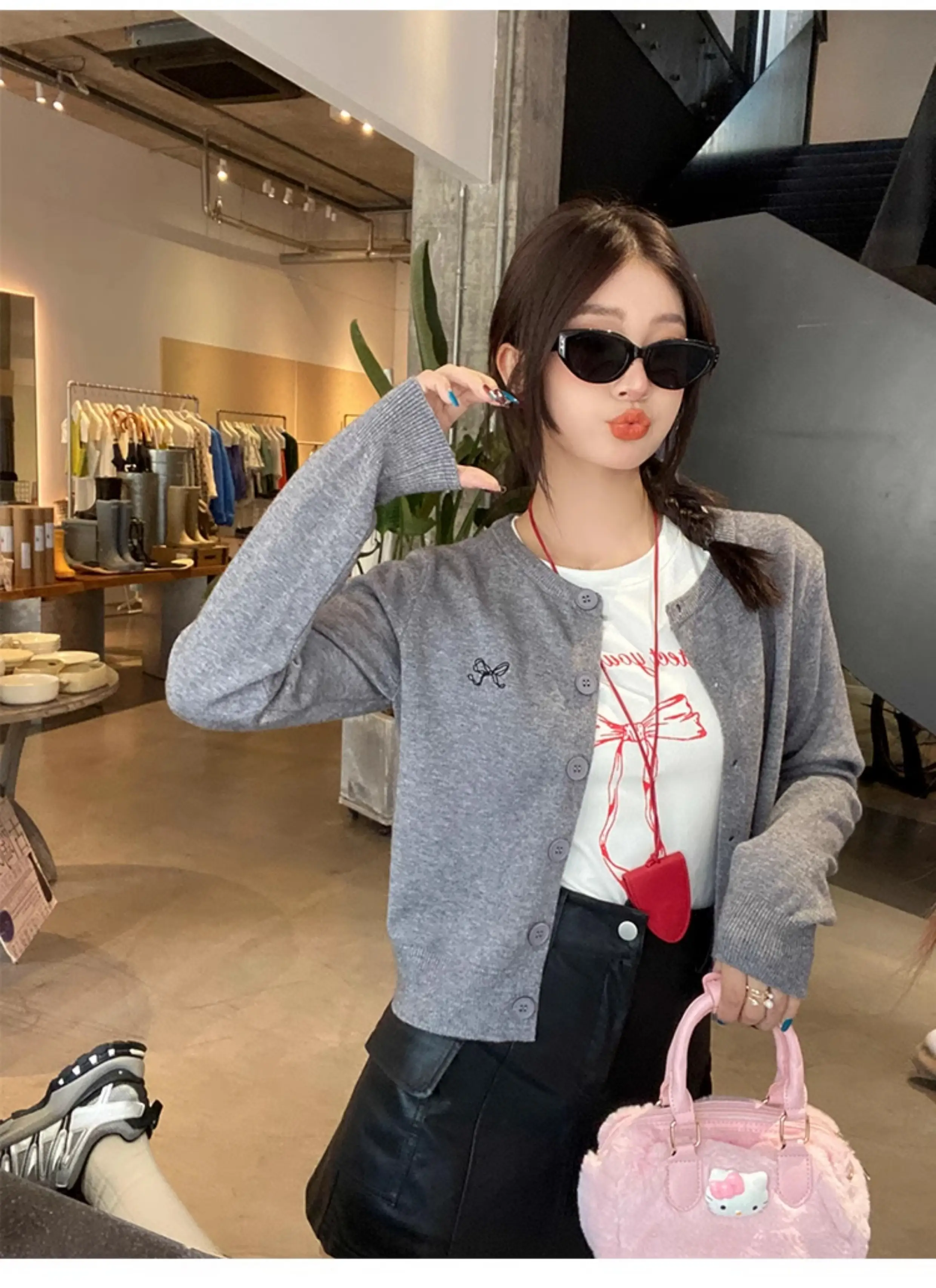 자수 루즈핏 가디건 상세 이미지 25
