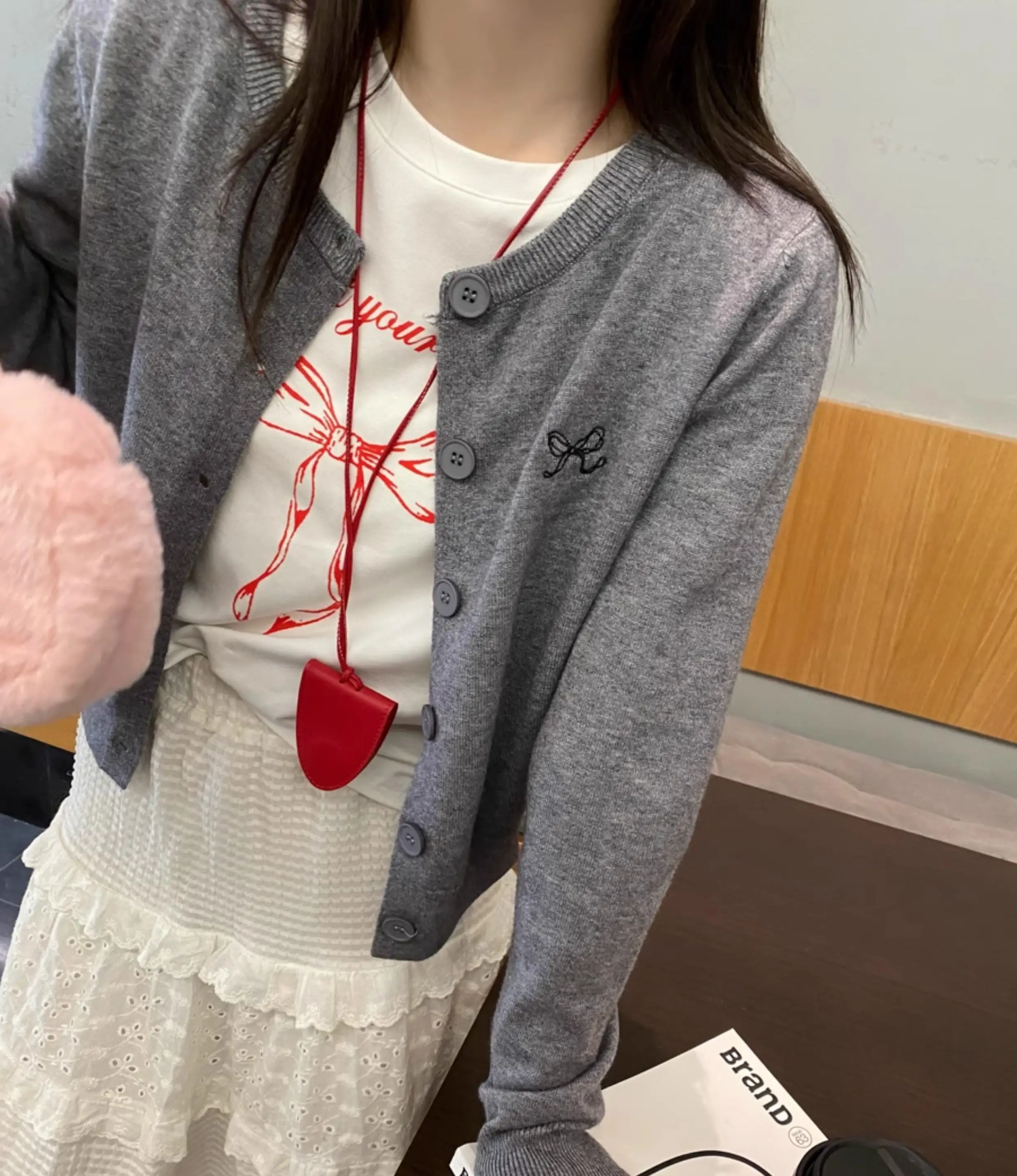 자수 루즈핏 가디건 상세 이미지 26