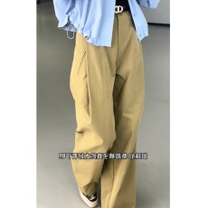 批发<b class='q'>韩版</b>时髦气质百搭直筒裤亲肤舒适显瘦休闲裤2025春季新款裤子女装
