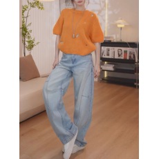 批发卡通刺绣圆领<b class='q'>毛衣</b>女2026新款高级感洋气减龄春装外穿套头针织衫女