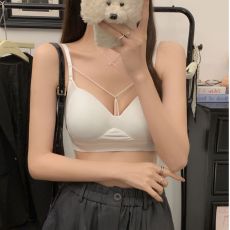 批发纯欲风性感美背小吊带背心女装2025新款内搭打底一体上衣