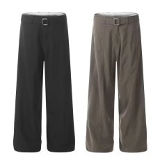 批发小谷姿梨形身材黑色低腰拖地裤直筒宽松显瘦遮胯喇叭阔腿裤西装裤