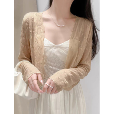 批发天猫抖音质量2026夏季新品外搭女<b class='q'>开衫</b>高级感夏季蕾丝短款防晒薄款