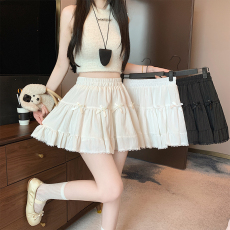 批发实拍芭蕾风蝴蝶结半身裙<b class='q'>高腰</b>蛋糕蕾丝花边蓬蓬<b class='q'>短裙</b>女潮