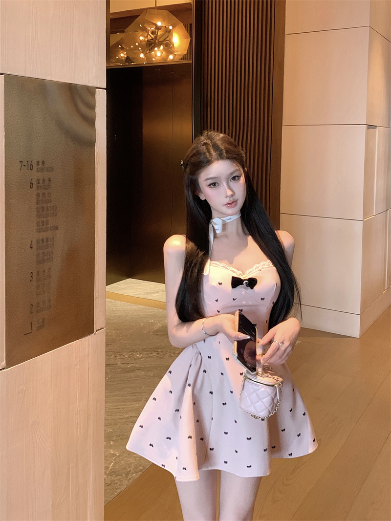 MY1259# 法式连衣裙性露背吊带裙礼服裙子女裝貨源服裝批發