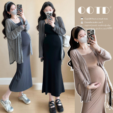 批发2026春<b class='q'>夏季</b>新款法式甜美宽松百搭<b class='q'>开衫</b>＋修身显瘦温柔风吊带裙