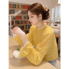 批发粉色碎花衬<b class='q'>衫</b>女开春小众穿搭别致法式木耳边上衣2026新款漂亮小<b class='q'>衫</b>