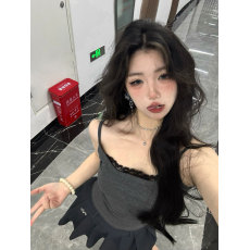 批发满天星 已出货 莫代尔面料  260克  吊带外穿显瘦辣妹上衣